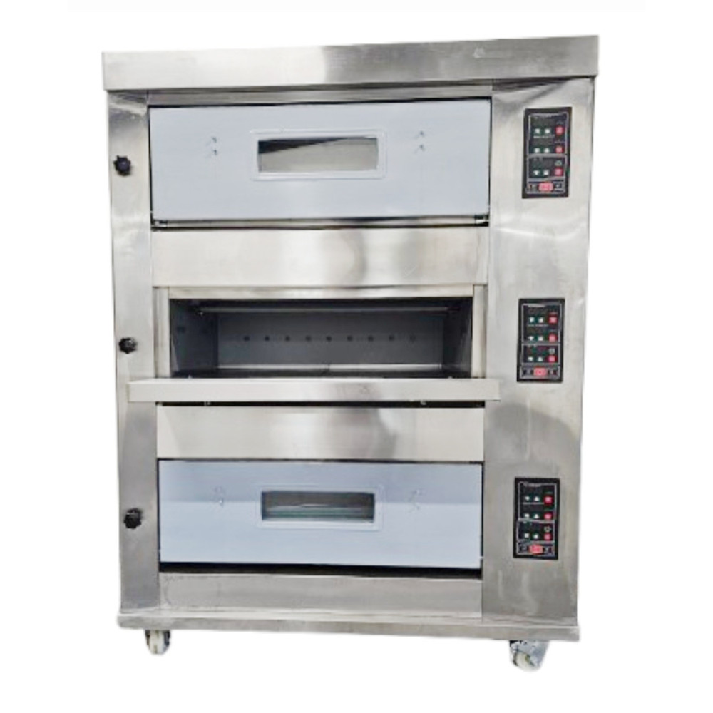 Bakery oven Electric 3 chambers 6 x 400x600mm trays