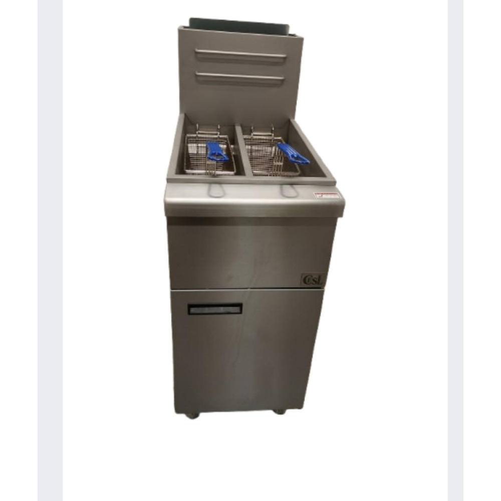 Nat Gas Fryer, Twin Tank Twin Basket, 26 Ltr