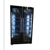 Commercial Upright Display Refrigerator 680 Litres 2 Glass Doors 5 Shelves Ventilated Cooling
