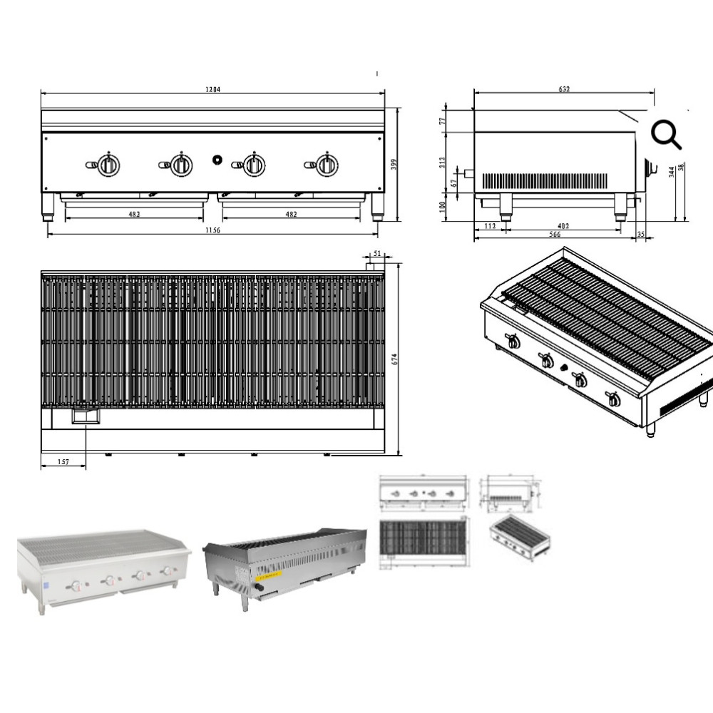 4 Burner gas grill