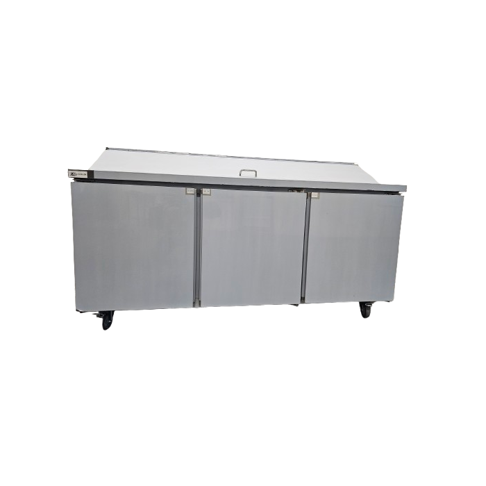 3 Door Pizza Fridge Air Cooling Preparation Refrigerator