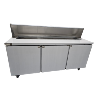 3 Door Pizza Fridge Air Cooling Preparation Refrigerator